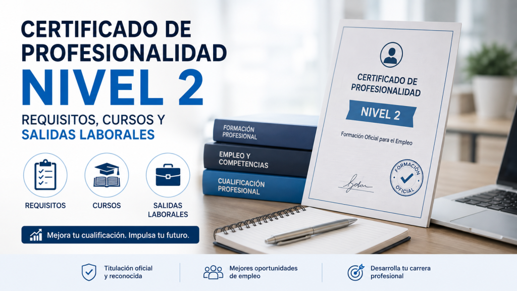 Certificado de Profesionalidad Nivel 2: Requisitos, Cursos y Salidas Laborales