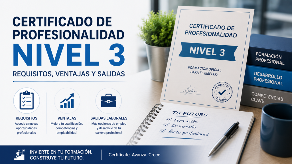 Certificado de Profesionalidad Nivel 3: Requisitos, Ventajas y Salidas