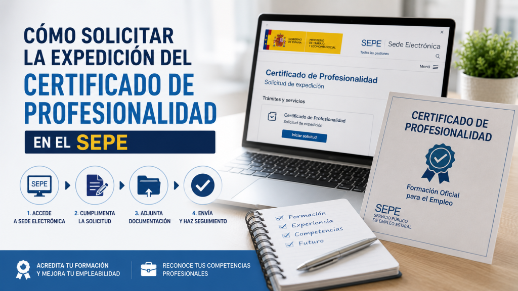 Cómo Solicitar la Expedición del Certificado de Profesionalidad en el SEPE