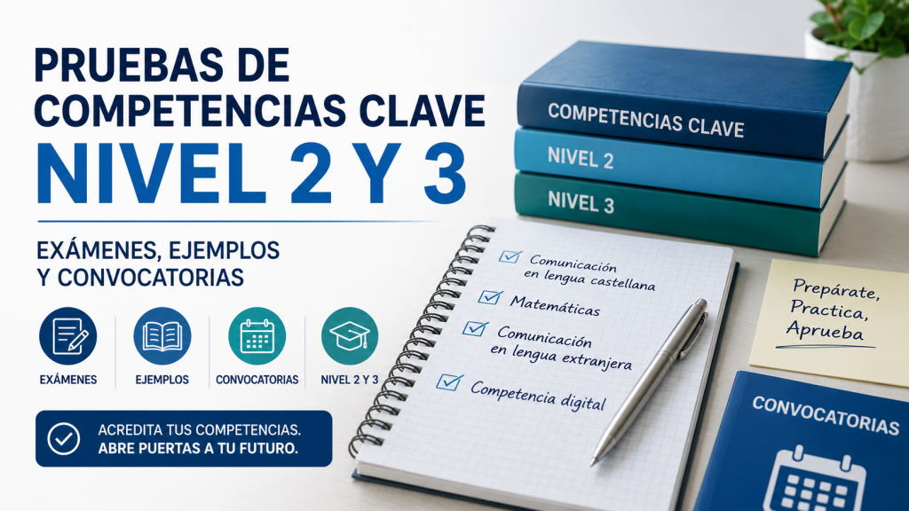Pruebas de Competencias Clave Nivel 2 y 3: Exámenes, Ejemplos y Convocatorias.