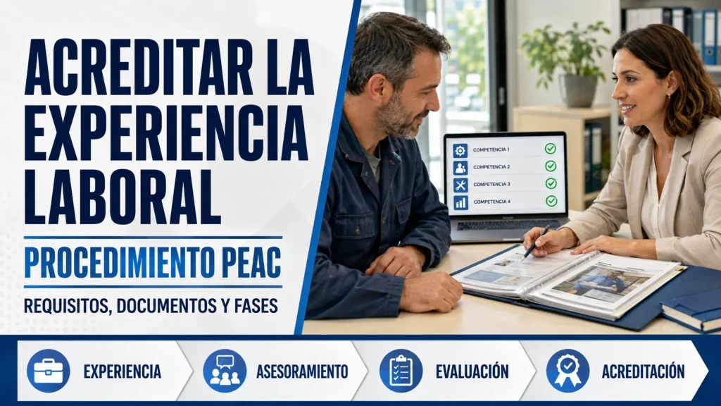 Acreditar experiencia laboral mediante el procedimiento PEAC: requisitos, documentos y fases