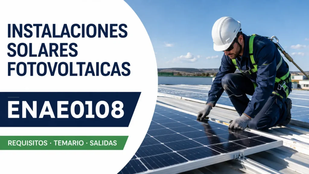 Certificado ENAE0108 de instalaciones solares fotovoltaicas