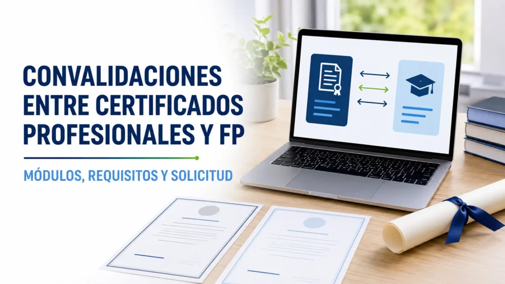 Convalidaciones entre certificados profesionales y FP: módulos, requisitos y solicitud