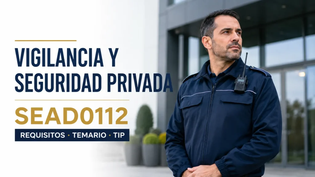 Certificado SEAD0112 de vigilancia y seguridad privada
