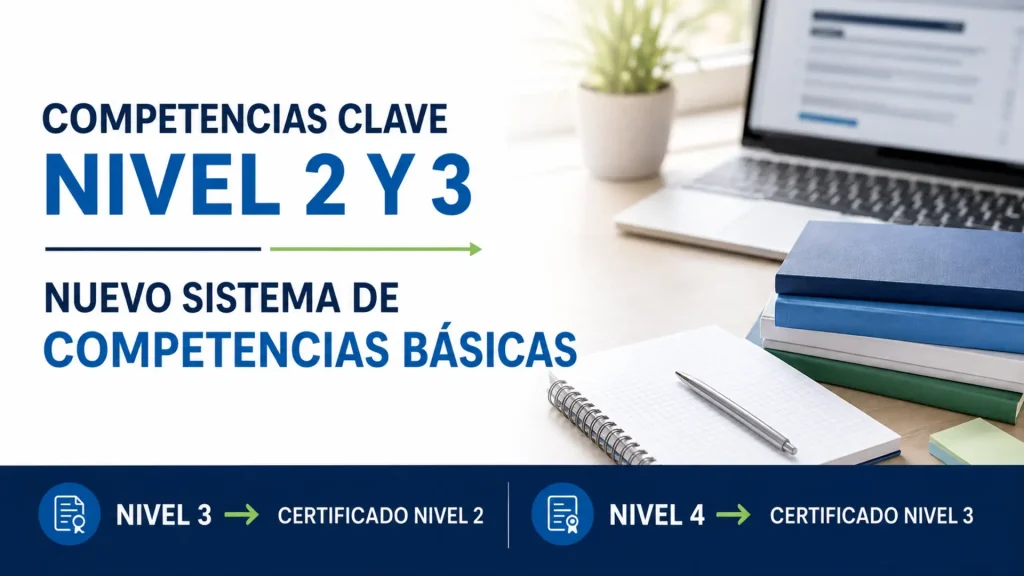 Competencias clave nivel 2 y 3 y nuevas competencias básicas para acceder a certificados profesionales