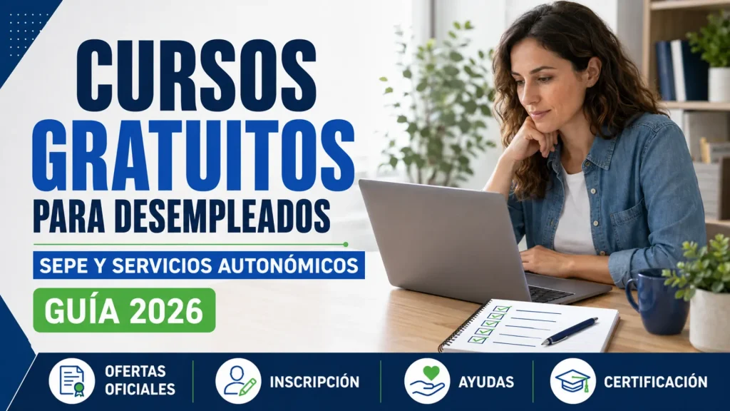 Cursos gratuitos del SEPE y servicios autonómicos para desempleados