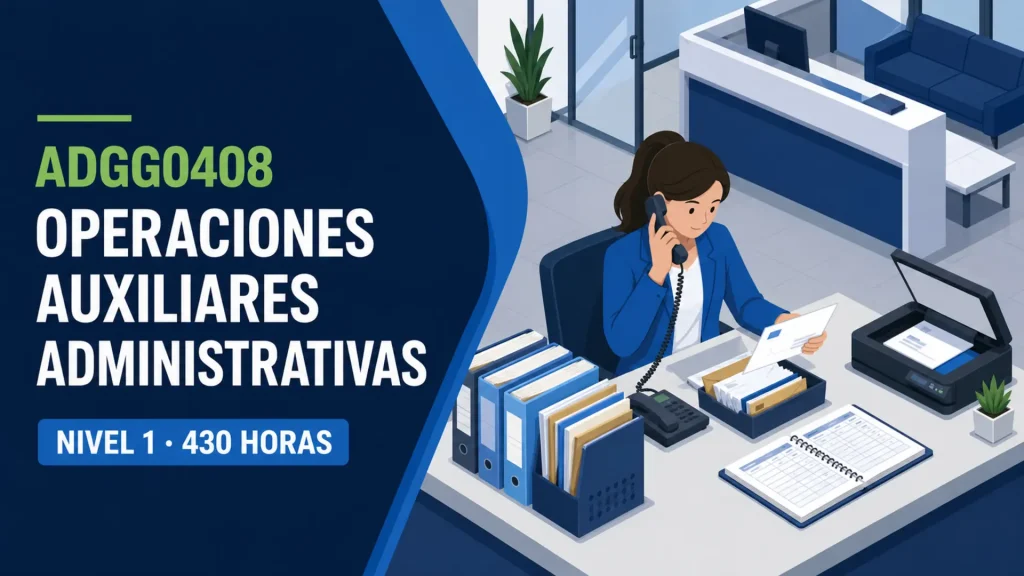 ADGG0408 Operaciones auxiliares administrativas