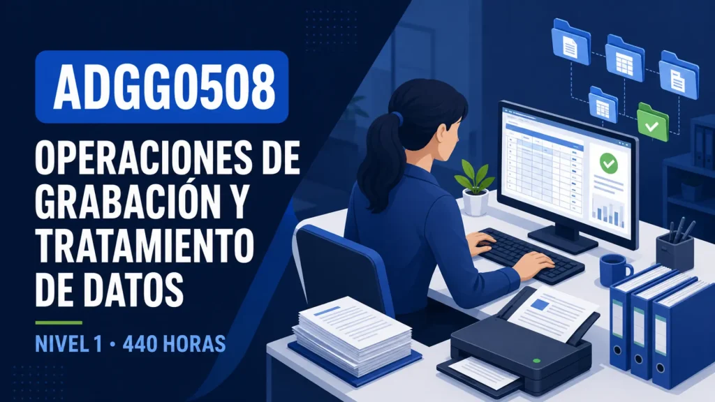 ADGG0508 Operaciones de grabación y tratamiento de datos